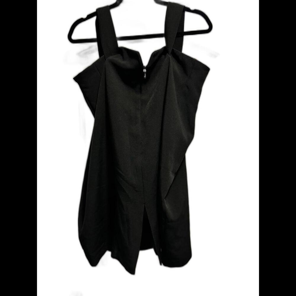 NY&CO Eva Mendes Stylish Black Draped Sleeveless Top Sz 22